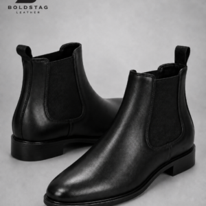 Boldstag Black Leather Chelsea Boots